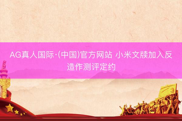 AG真人国际·(中国)官方网站 小米文牍加入反造作测评定约