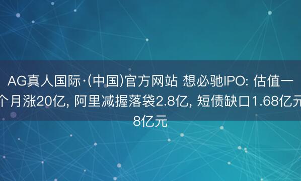 AG真人国际·(中国)官方网站 想必驰IPO: 估值一个月涨20亿, 阿里减握落袋2.8亿, 短债缺口1.68亿元