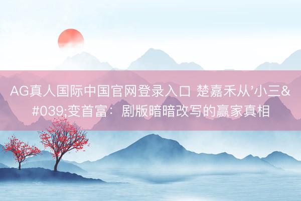AG真人国际中国官网登录入口 楚嘉禾从'小三'变首富：剧版暗暗改写的赢家真相