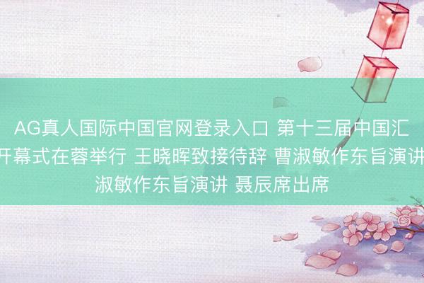 AG真人国际中国官网登录入口 第十三届中国汇审视听大会开幕式在蓉举行 王晓晖致接待辞 曹淑敏作东旨演讲 聂辰席出席